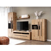 Шкаф-витрина Мебельград Ницца 1 дв (дуб вотан)