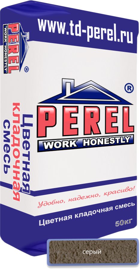 

Кладочный состав для кирпича и камня Perel NL 0110 (50 кг, серый)