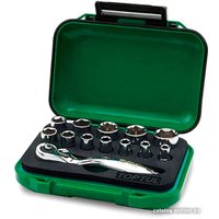 Набор трещотка с головками Toptul GABW1301 (13 предметов)