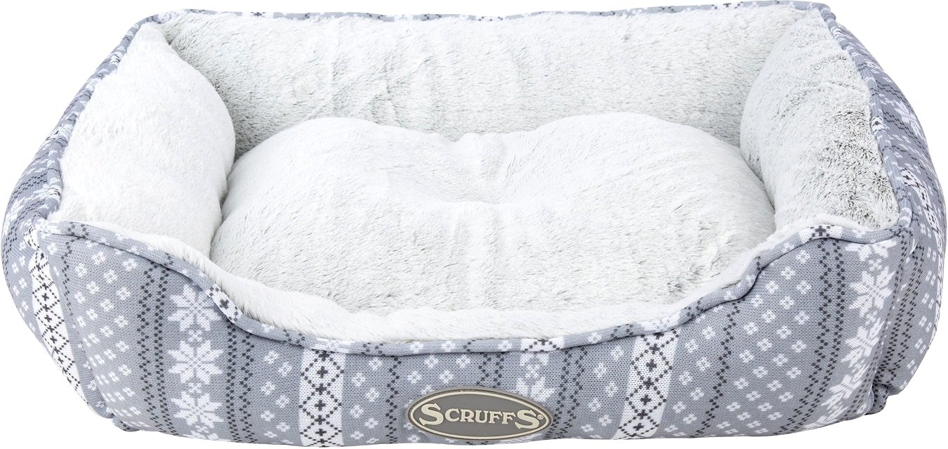 

Лежак Scruffs Santa Paws 660696 (бело-серый)