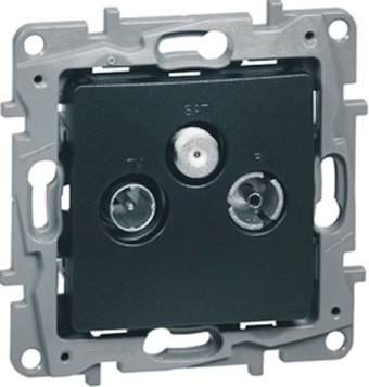 Розетка Legrand Etika 672656 (антрацит)