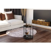 Журнальный столик Sheffilton SHT-CT34 (черный муар /черный глянец)