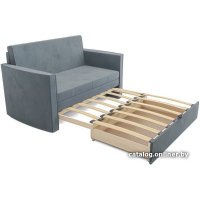 Диван Мебель-АРС Санта №2 (велюр серо-синий НВ-178 26)