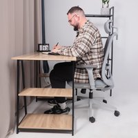 Офисное кресло AksHome Gem (сетка/ткань, серый/белый полиамид) в Солигорске