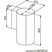 Кухонная вытяжка MAUNFELD Lee Side 397 (золотой)