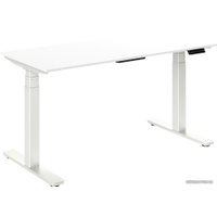Стол с регулировкой высоты WellDesk с электроприводом двухмоторный 18мм (пепел 621, белый)