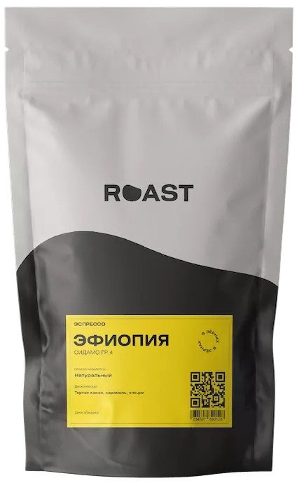 

Кофе Roast Эфиопия Сидамо гр.4, зерновой, 1000 г