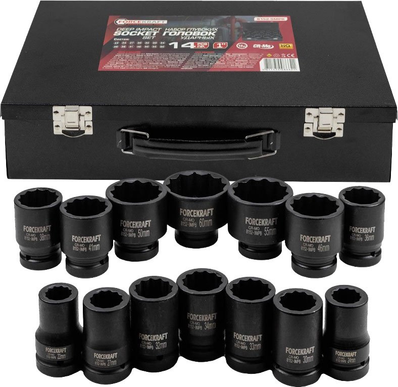 

Набор головок слесарных ForceKraft FK-8152-9MPB (58400)