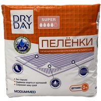 Пеленка одноразовая Modum Dry Day Super детские 0+ 60x40 (10 шт)