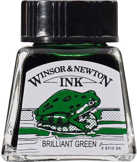 

Тушь художественная Winsor & Newton 1005046 (14 мл, бриллиант зеленый)