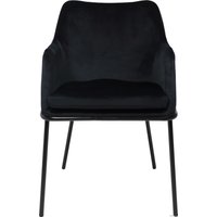 Стул с подлокотниками Алвест AV 318 (черный бархат H-75/черный)