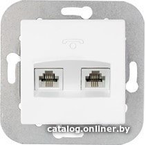 Розетка телефонная Bylectrica Уют ТР24-055 (белый)