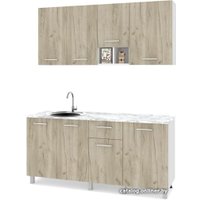 Готовая кухня Modern Ника Н17 (белый/серый дуб) в Солигорске