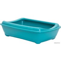 Туалет-лоток Zoom Шестой с рамкой глубокий 2906бирюз (бирюзовый)