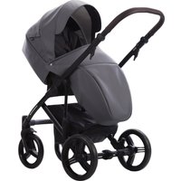 Универсальная коляска BEBETTO Magnum Light Se Pro 2в1 (07, темно-серая кожа, черная рама)