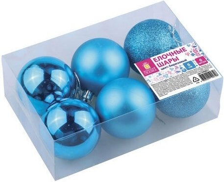 

Елочная игрушка Золотая сказка бирюзовый 590871 6 шт
