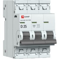 Выключатель автоматический EKF PROxima 3P 25А (D) 6кА ВА 47-63N M636325D