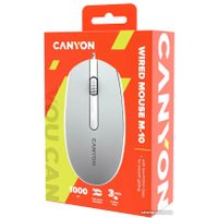 Мышь Canyon M-10 (серый/белый)