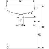 Умывальник Geberit VariForm 55 500.681.01.1