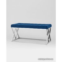 Банкетка Stool Group Инсигния (вельвет синий/серебро)