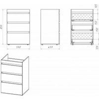  Misty Тумба с умывальником Фостер 55 Э-Фос01055-01Н3Я+5216120