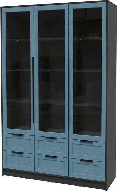 

Шкаф-витрина Интерлиния Концепт Тренд КТ-ШВ3 (антрацит/дуб лазурный)