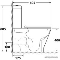 Унитаз напольный OWL 1975 Gap Ruta-G OWLT200901