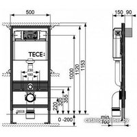 Унитаз подвесной Tece Base Kit 94_S 824