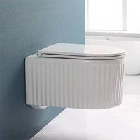 Унитаз подвесной Roxen Royal Matt в комплекте с инсталляцией StounFix Dual Fresh 6 в 1 968277 (кнопка: пастель бежевый)