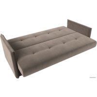Диван Лига диванов Лига-018 117844 (велюр коричневый/подушки бежевый)
