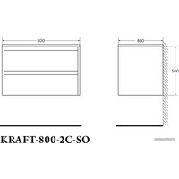  BelBagno Тумба под умывальник Kraft-800-2C-SO-RT (rovere tabacco)