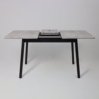 Кухонный стол Мамадома Tirk radial-110 раздвижной 110-142х70 (серый сланец/черный)