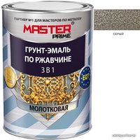 Грунт-эмаль Master Prime По ржавчине 3 в 1 молотковая 2 л (серый)