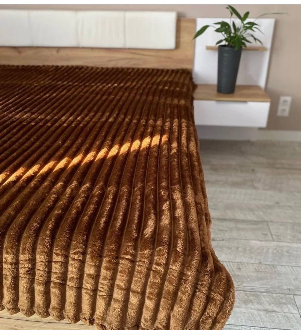 

Плед BranDom Полоска 200х220 22-2202 (коричневый)