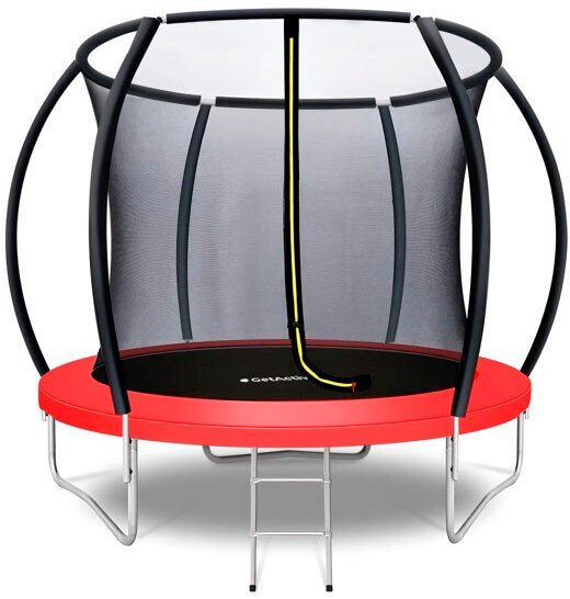 Батут GetActive Jump PRO 10FT с лестницей и внутренней сеткой (красный)