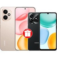Телефон HONOR 400 12GB/256GB международная версия (золотистый) и смартфон HONOR X5c Plus 4GB/128GB по акции