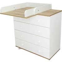 Детский комод Incanto Nova 800/5 (белый/дуб)