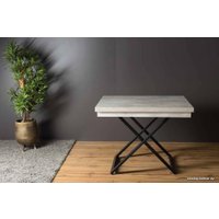 Стол-трансформер Levmar Cross D51/S53 (бетон/черный)