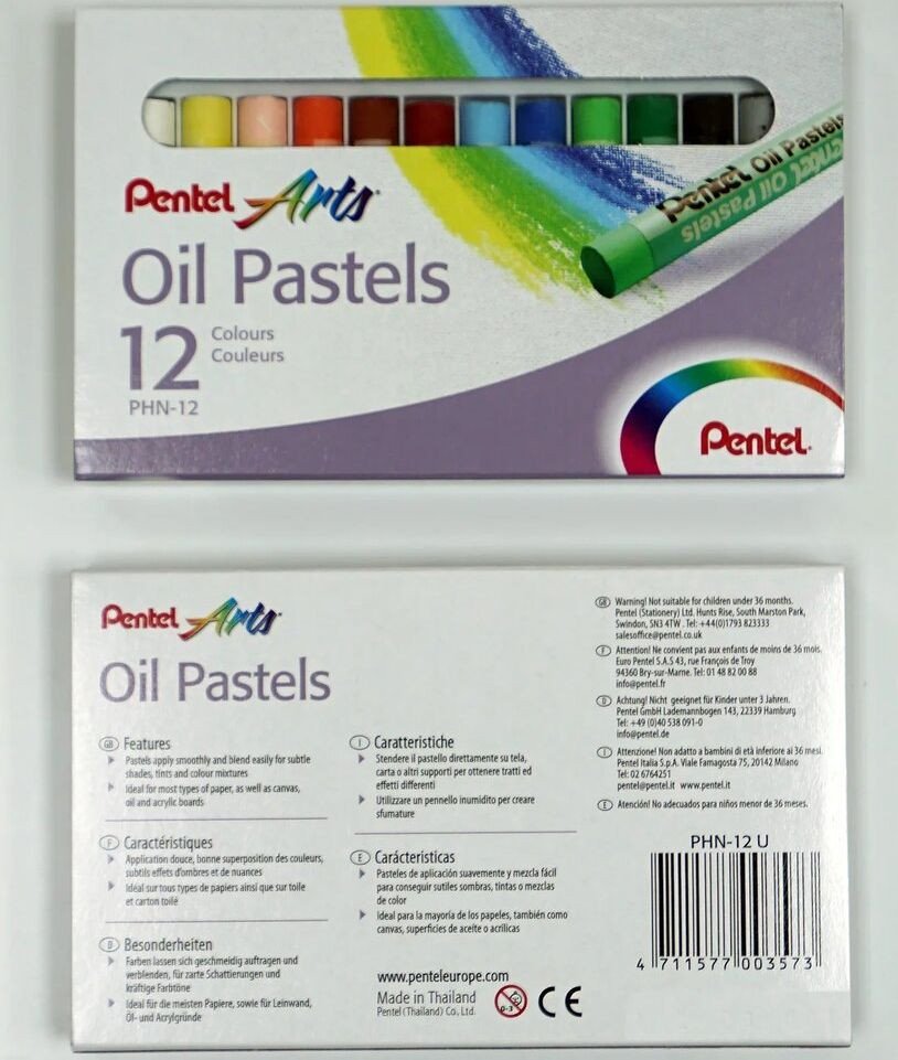 

Пастель масляная Pentel PHN-12U (12 цв)