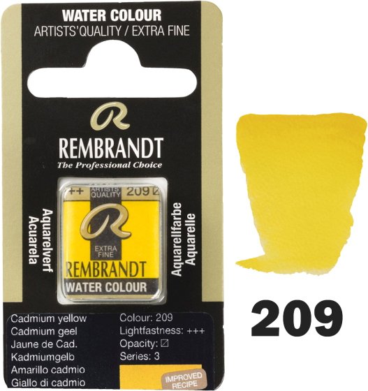 

Акварельная краска Rembrandt 209 05862091 (кадмий желтый, кювета)