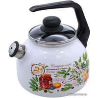Чайник со свистком СтальЭмаль Вкусный компот 4с209я