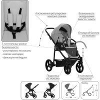 Универсальная коляска BEBETTO Explorer Air Pro (2 в 1, 02/черная рама)