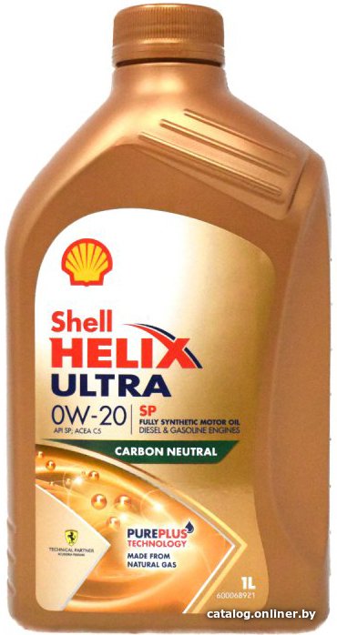 Моторное масло Shell Helix Ultra SP 0W-20 1л
