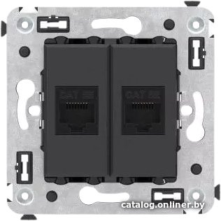 Розетка компьютерная DKC Avanti RJ-45 4412664 (черный матовый)