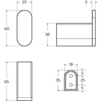 Крючок для ванны Cezares STYLUS-HK-IN (сатин)