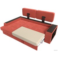 Угловой диван Лига диванов Брюссель левый 110656L (микровельвет коралловый)