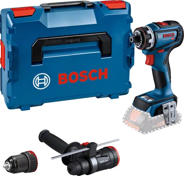 Дрель-шуруповерт Bosch GSR 18V-90 FC Professional 06019K6204 (без АКБ, набор сменных патронов, кейс)