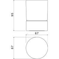 Стакан для зубной щетки и пасты Aquatek Лира AQ4428MB