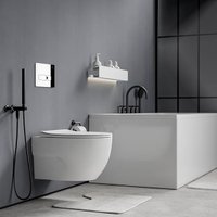 Унитаз подвесной Roxen Porto One Rimless 6 в 1 StounFix Dual Fresh 593355 (кнопка: хром)