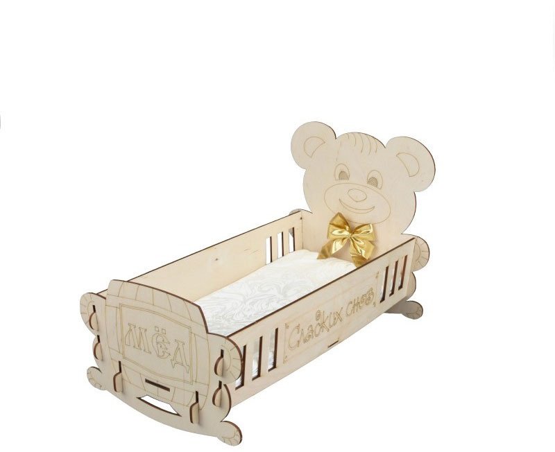 

Кроватка для кукол Leader Toys Honey Bear 11592 (дерево светлое)